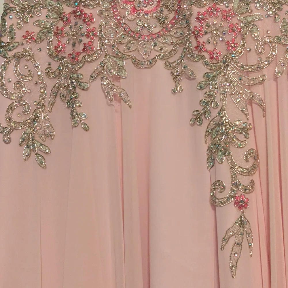Jovani Elegant Pink Chiffon Dress - Picture 12 of 16
